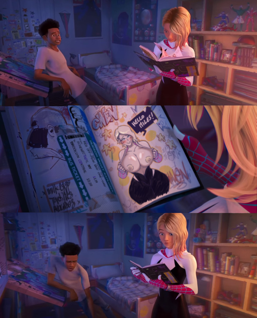 I really wanted to give the impression that the drawing was in the notebook, it was a bit complicated... π
#SpiderMan #SpiderManAcrossTheSpiderVerse #GwenStacy #SpiderGwen #NSFW #Fanart https://t.co/6N291X8UvK