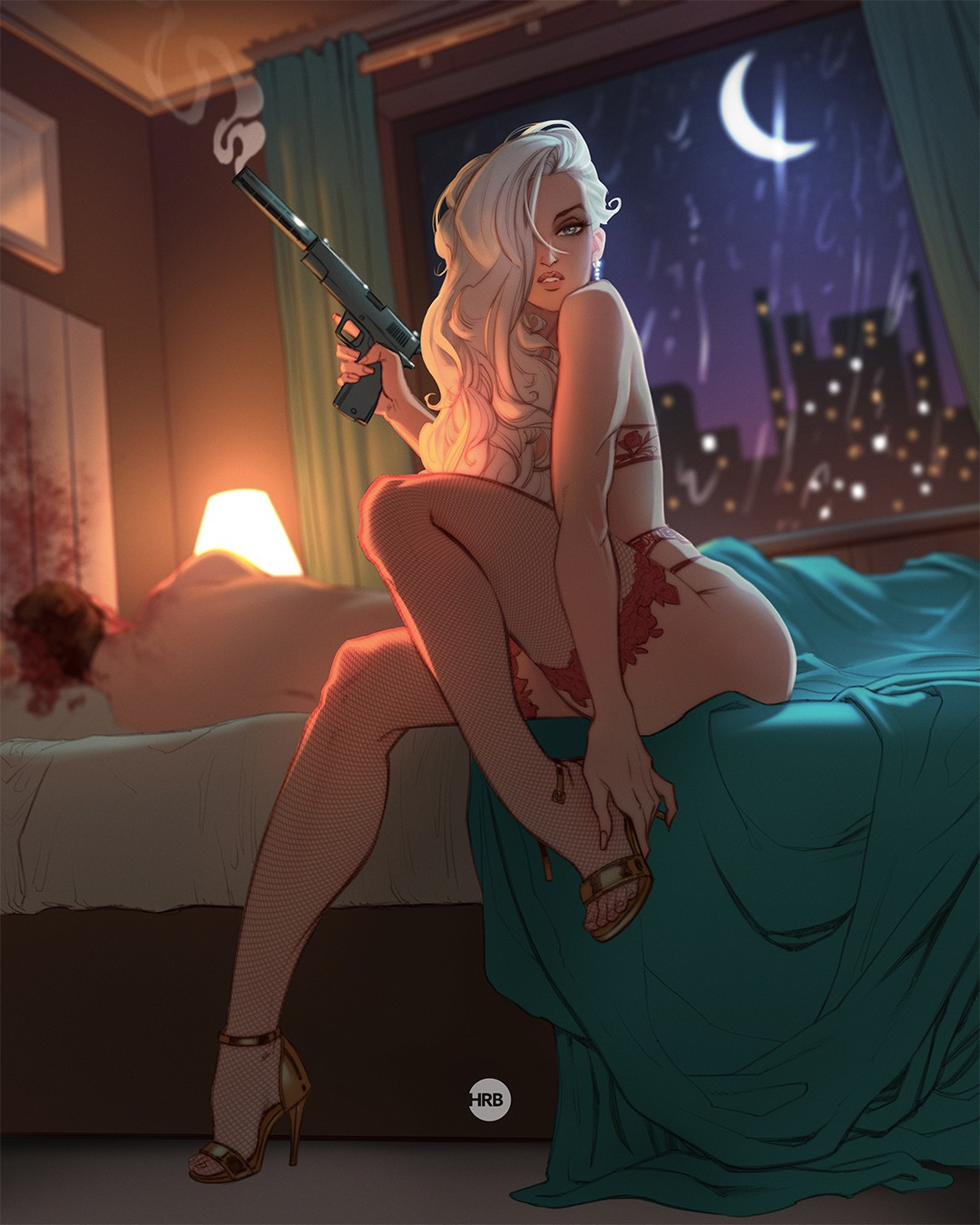 She always gets her target.
#pinup #Assassin #Illustration