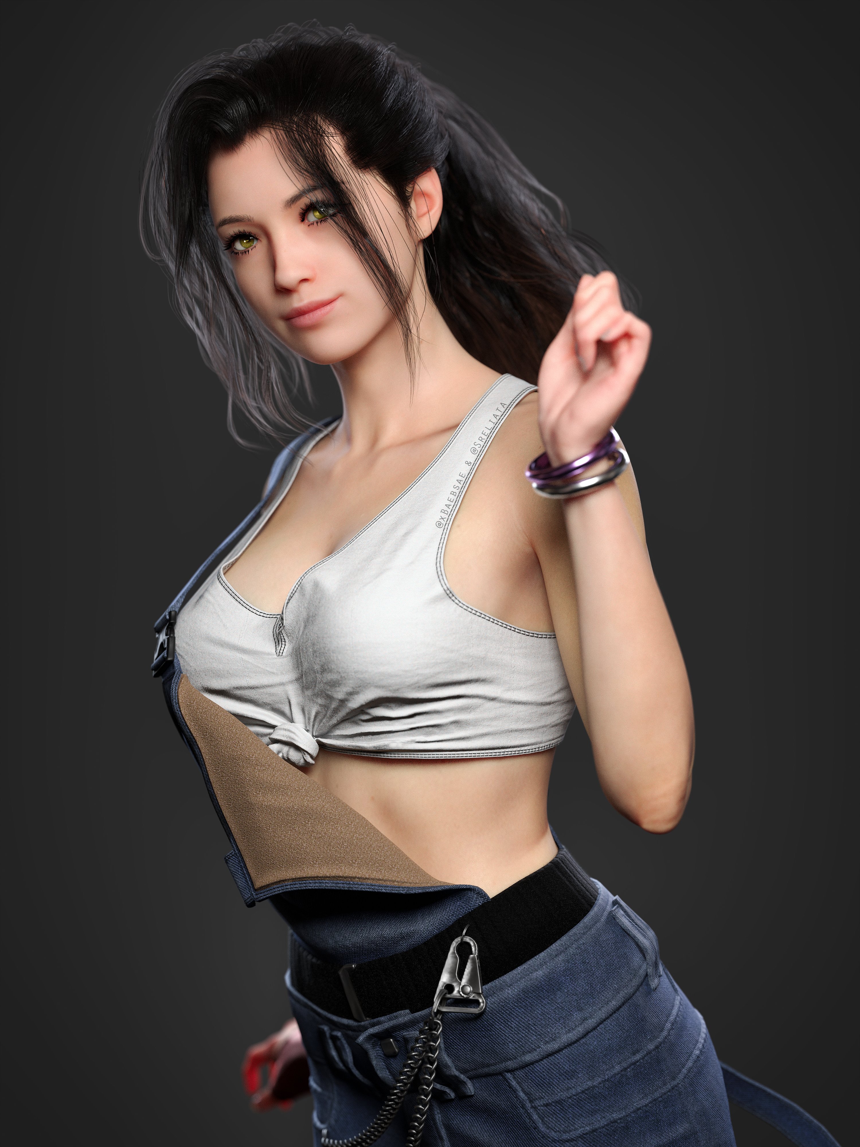 Meet #SaylaYaeger !! An original character, based on my ideas and brought to life by the wonderful @xBaebsae (who also did these renders for her, after creating the model).
She's from the #FFVIIRemake universe, but you might find her in other verses at some point, too. 😳🖤 https://t.co/mQHmB9hR77