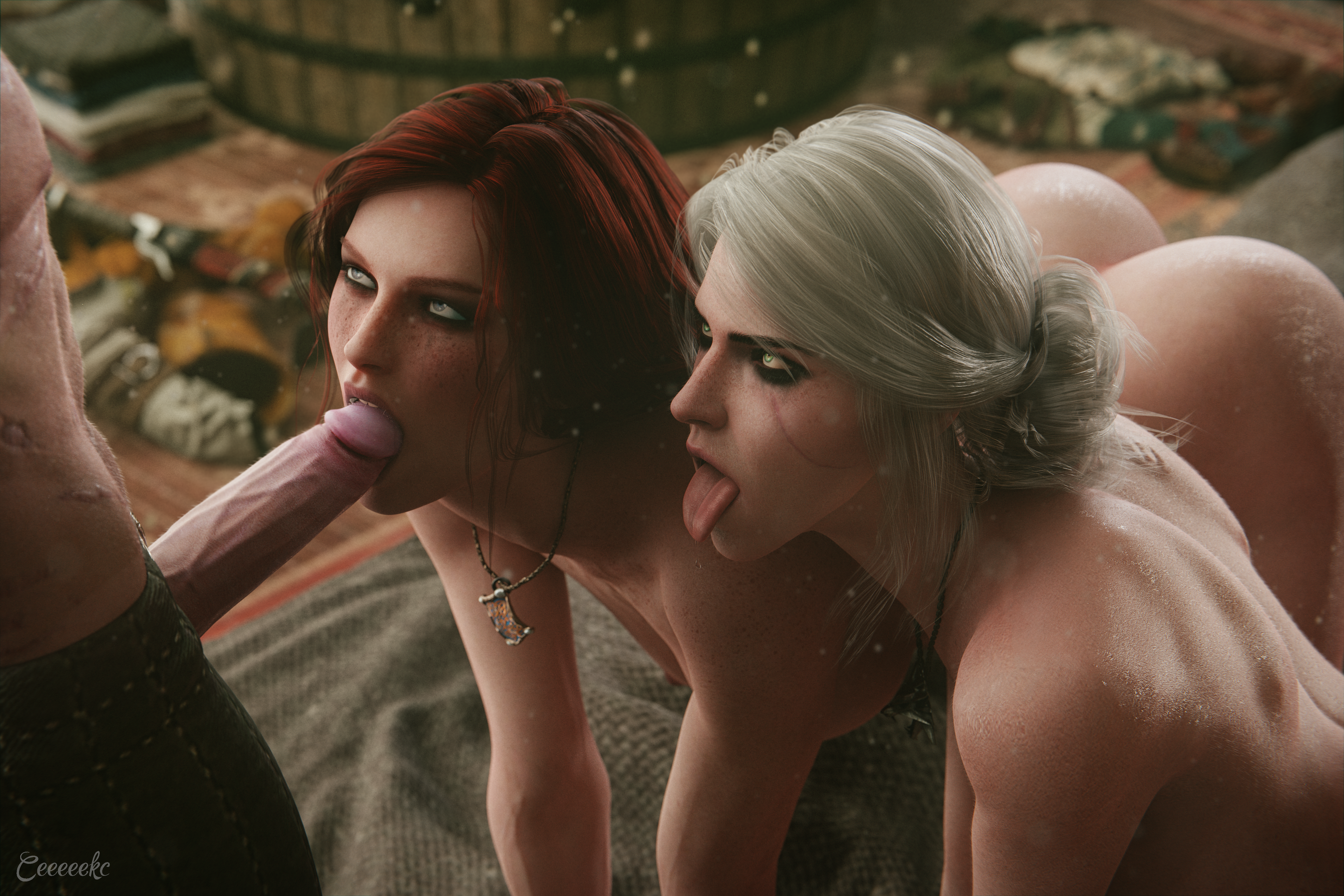 Ciri by @FenrirsRevenge9 and @niodreth
Triss by @LeGuymelef
Geralt by @MokujinH
https://t.co/QE2kGdY34j
#Ciri #Triss #GeraltOfRivia #TheWitcher #NSFW #R34 #Blender3D https://t.co/3cdPsapEyj