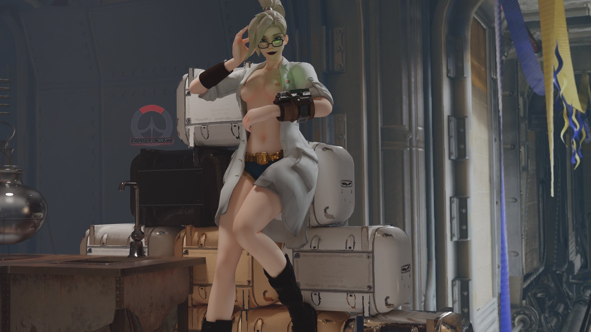 Angela awaits you as your #overseer for a last goodbye before you exit the safety of your #Vault
#Mercy by @Stardust_3D @SwurstErotic and @Dreamrider3D
Belt and boots by @PharahBestGirl
Background by @Major_Guardian
#Overwatch #OWR34 #NSFW #Fallout #rule34 https://t.co/mNG4lvJ7Ke