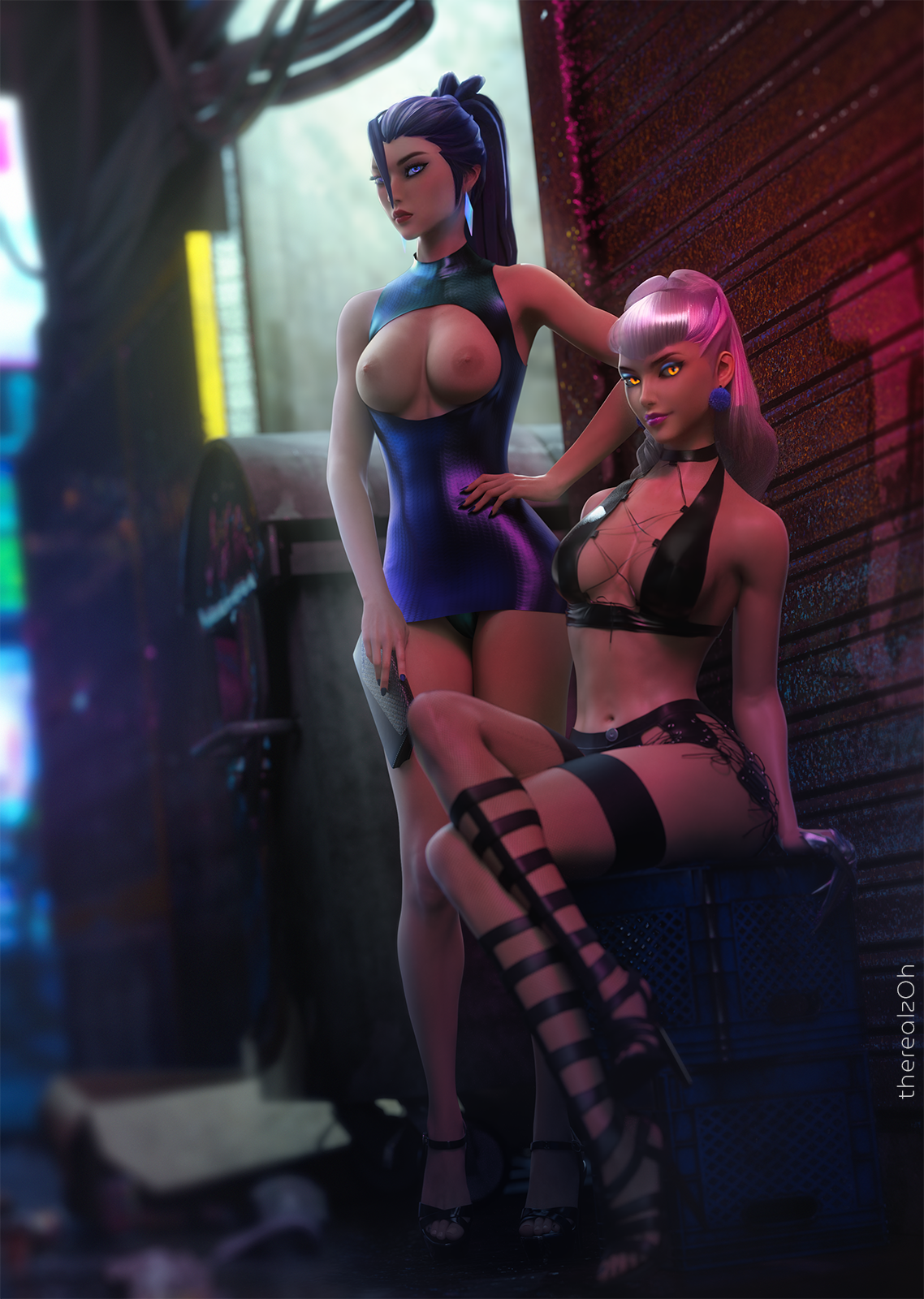K/DA Kai'Sa and Evelynn hanging out with the merchandise on display😏
#leagueoflegends #leagueoflegendsfanart #kaisa #evelynn #kda #rule34 #3d #3dcg #3dnsfw
Thanks to @merade3d for his Kai'Sa and Evelynn models.
1600p: https://t.co/klSvHxk0X3 https://t.co/12daRTzloc