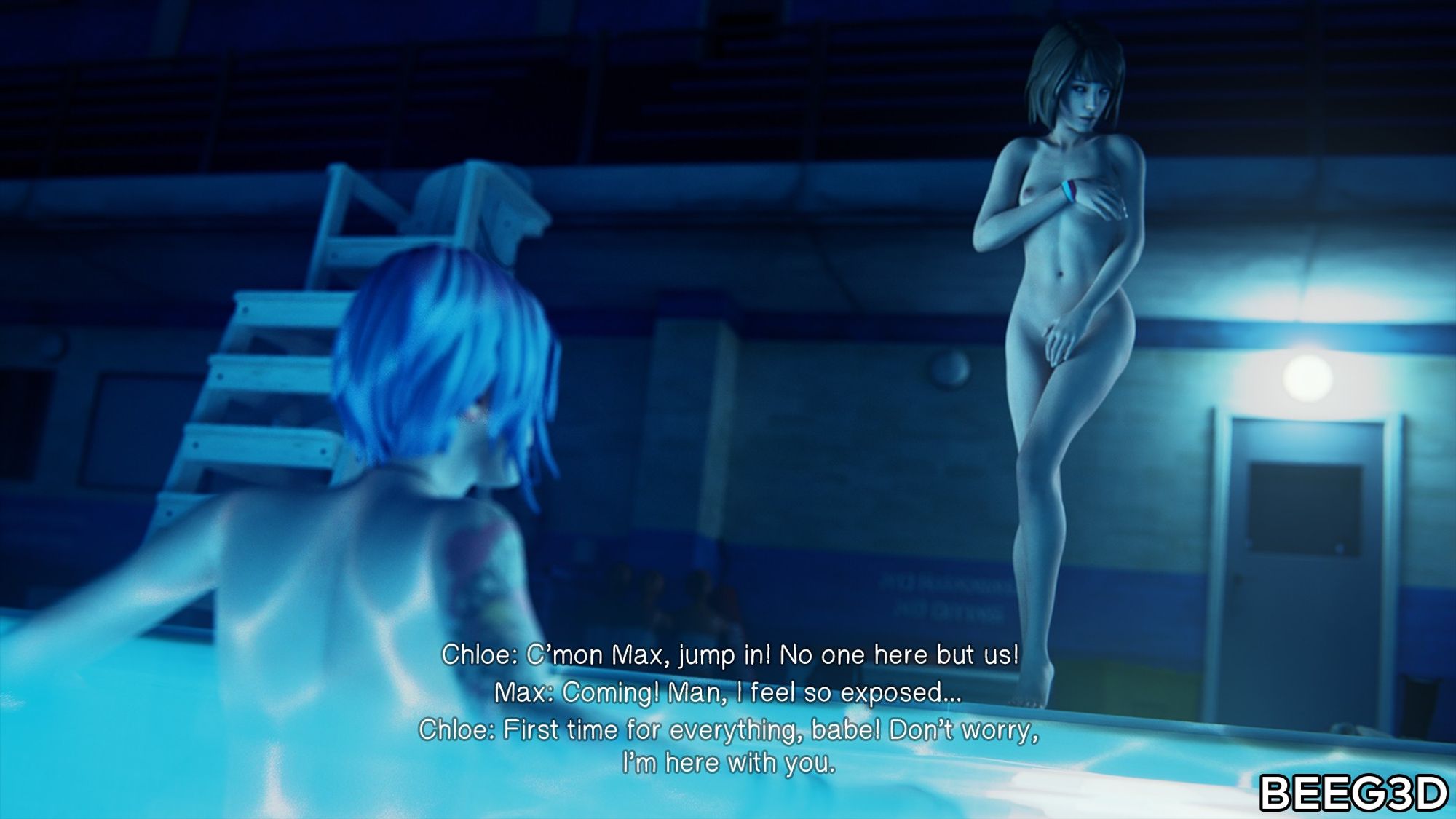 Max & Chloe - Midnight Skinny Dip (1/2)
The girls return to the Blackwell pool and this time are a bit more straightforward with their feelings ๐
Part 2 in comments below โฌ๏ธ
4k and alt angles: www.patreon.com/beeg3d
Models: quil
Map: Ubermachine