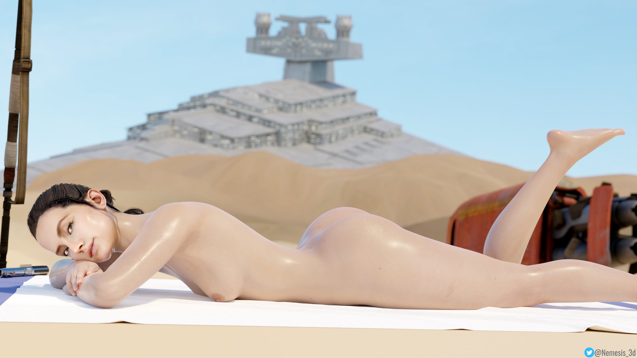 ⛱️Rey sunbathing on Jakku💙
Rey likes to find a nice secluded spot in the endless desert to soak up the sun!
She's my last new character, and of course I made her omegathicc!😏🍑
⬇️Download all 4 here in 4k⬇️
https://t.co/YwSEudE8au
#StarWars #Rey #NSFW https://t.co/u0rK4FImRv