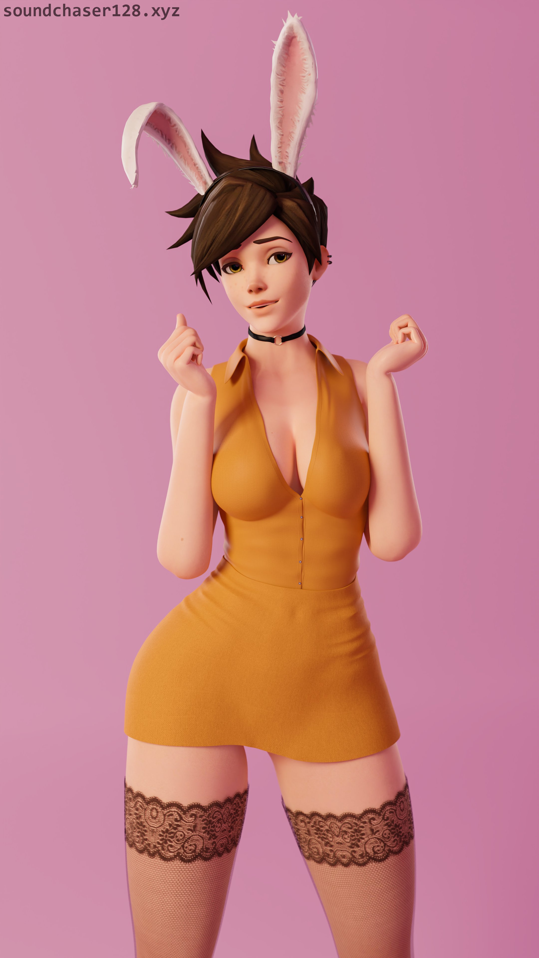 Bunny Tracer, but with clothes and in 16:9, should work pretty well as a phone wallpaper, if you're so inclined. Reference by @Jibbie_art.
Full resolution as per usual on my website: https://t.co/Y5gINRA4tE
A SFW version of Bunny Mercy will follow shortly! https://t.co/mKT4UbEzXW