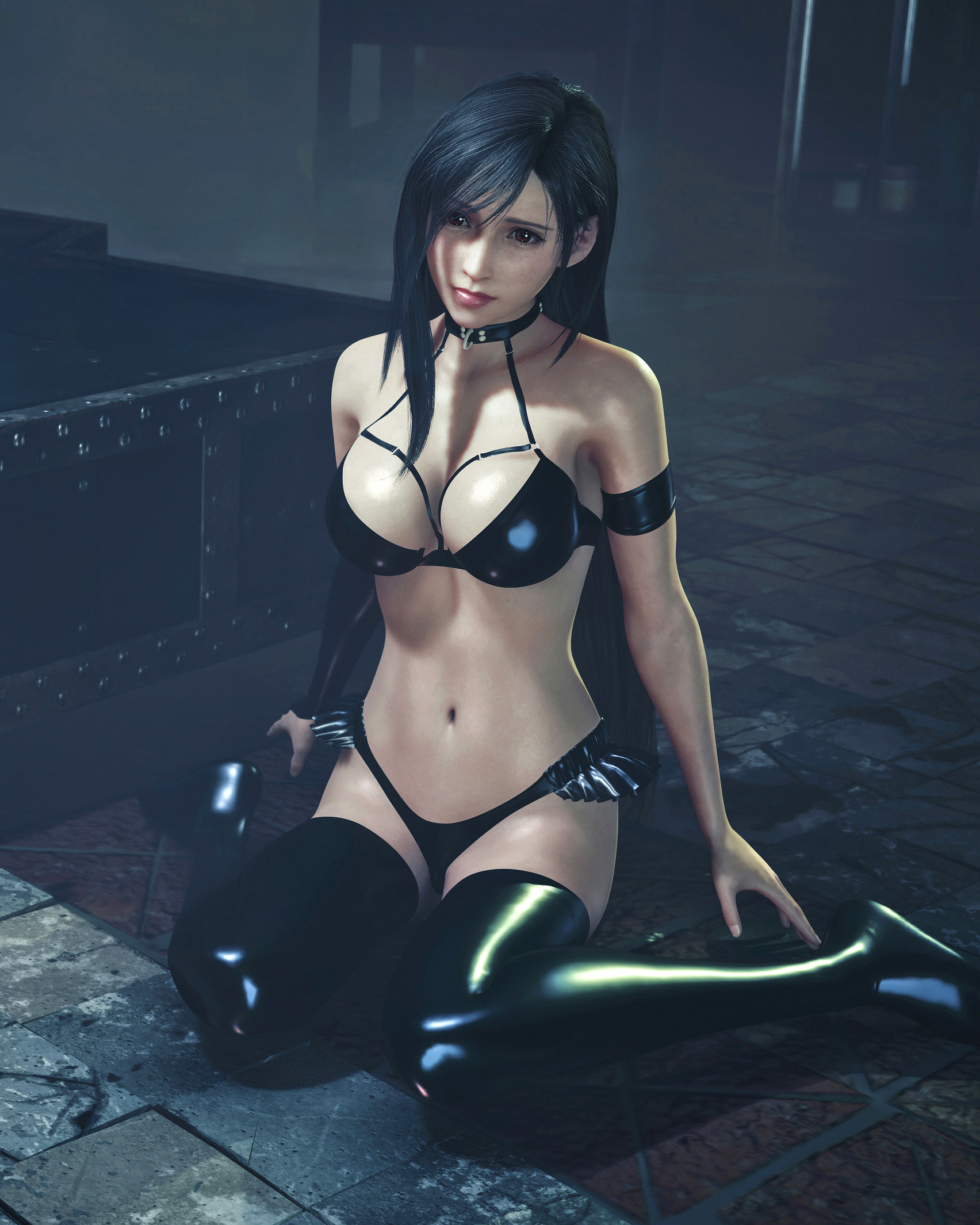 Here's the wallpaper version of a previous spicy upload! #Tifa #TifaLockhart #FinalFantasy #FF7Remake https://t.co/4ABW6e471b