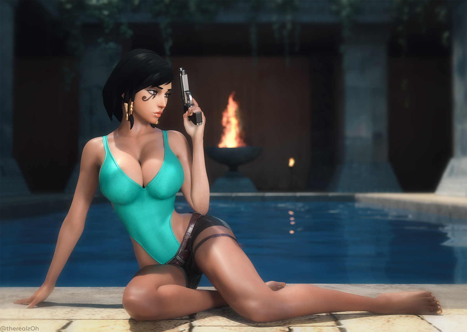 Pharah Croft :D #overwatch #overwatchfanart #3dcg #3dx #pharah https://t.co/LK1qhKMKcZ