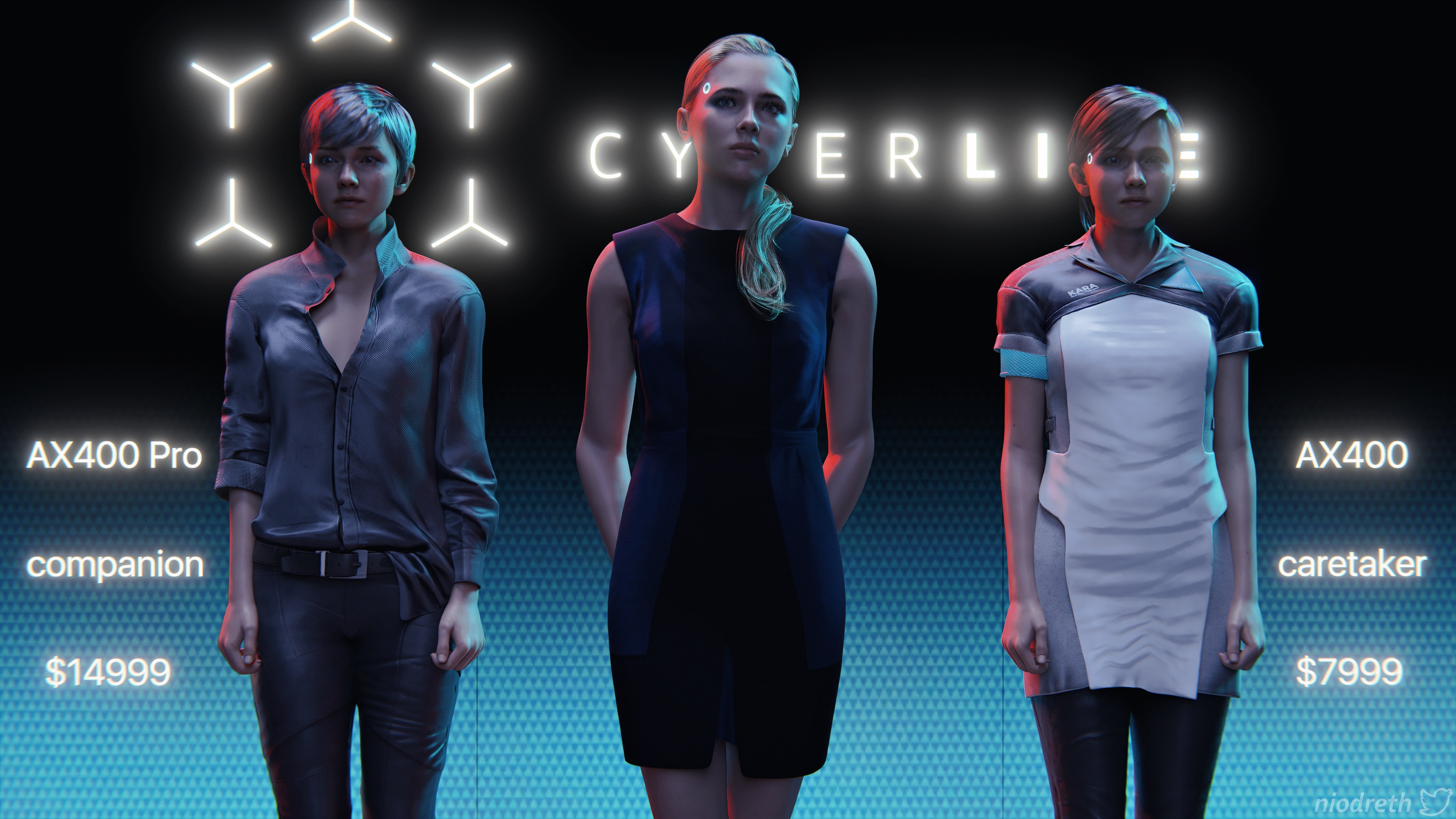 Cyberlife is happy to introduce new android models.
Chloe posed with original game bones
models by @Wolfy3D & https://t.co/JUY2nUOkZv
HQ: https://t.co/hIElkDChfq https://t.co/pJxZoWC3py