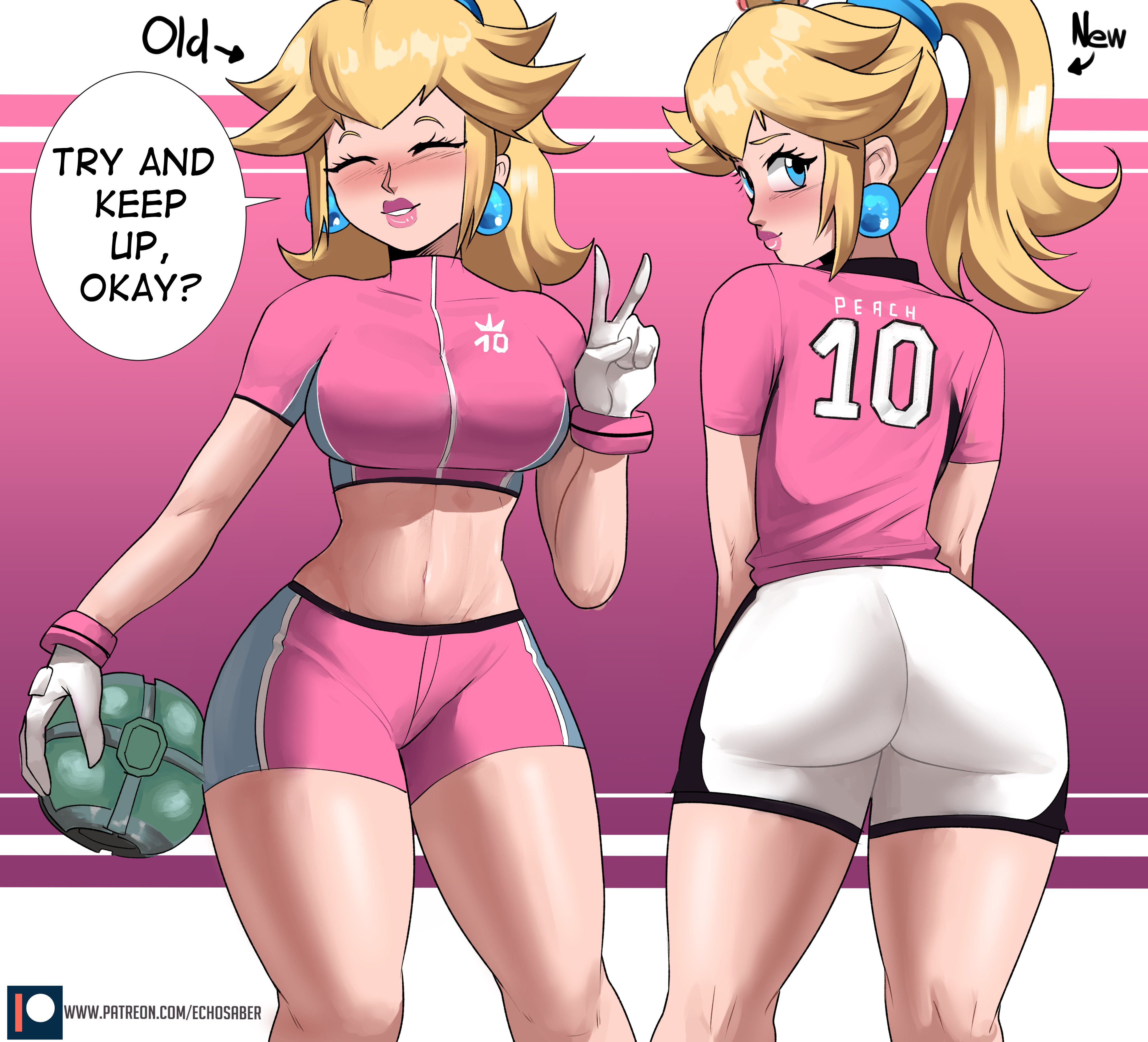 Peaches New and Old Mario Strikers Outfit ππ https://t.co/eDdHrRpXDl