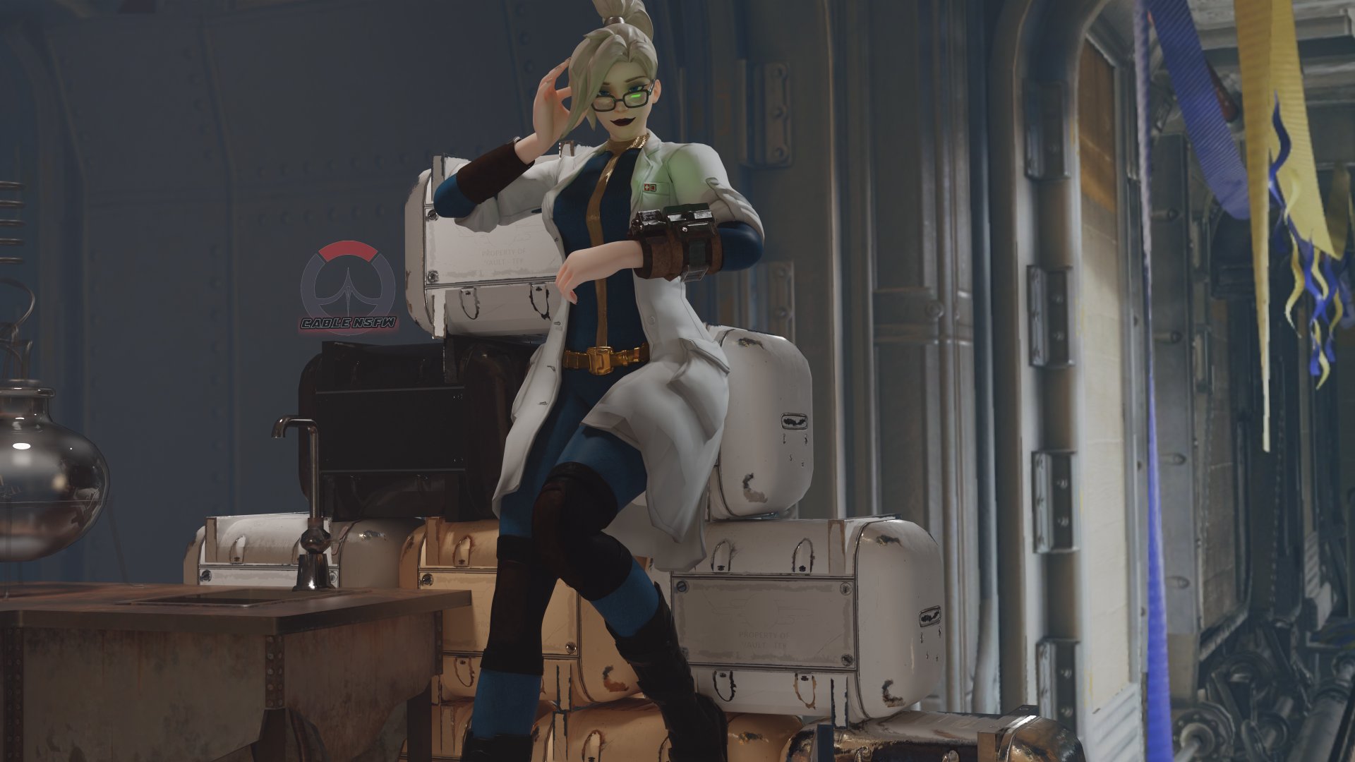 Angela awaits you as your #overseer for a last goodbye before you exit the safety of your #Vault
#Mercy by @Stardust_3D @SwurstErotic and @Dreamrider3D
Belt and boots by @PharahBestGirl
Background by @Major_Guardian
#Overwatch #OWR34 #NSFW #Fallout #rule34 https://t.co/mNG4lvJ7Ke