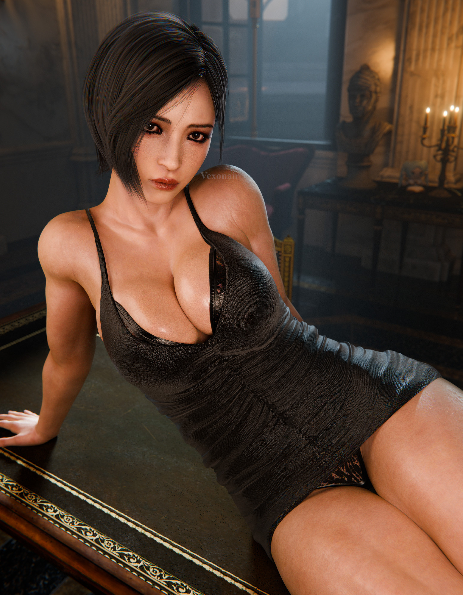 Sugar.
reference: @jyuna.bsky.social!
#AdaWong, #ResidentEvil, #Blender #3d