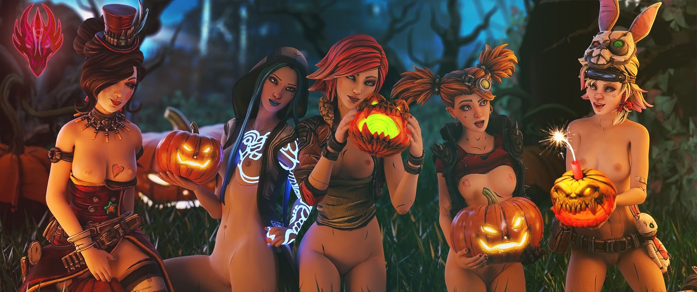 ~ Happy Halloween from your favourite BL Waifu's~
Decided to do our favourite borderlands waifu's :D
~https://t.co/D79Zwg16RH~ NW higher res
Moxxi: @nextr3d
Gaige, Lilth, Maya: @FatcatAnim
Tina, Props: @AmmoBlender
@Major_Guardian cause you know why :3
-HD on archive- https://t.co/D8WduB2j5m