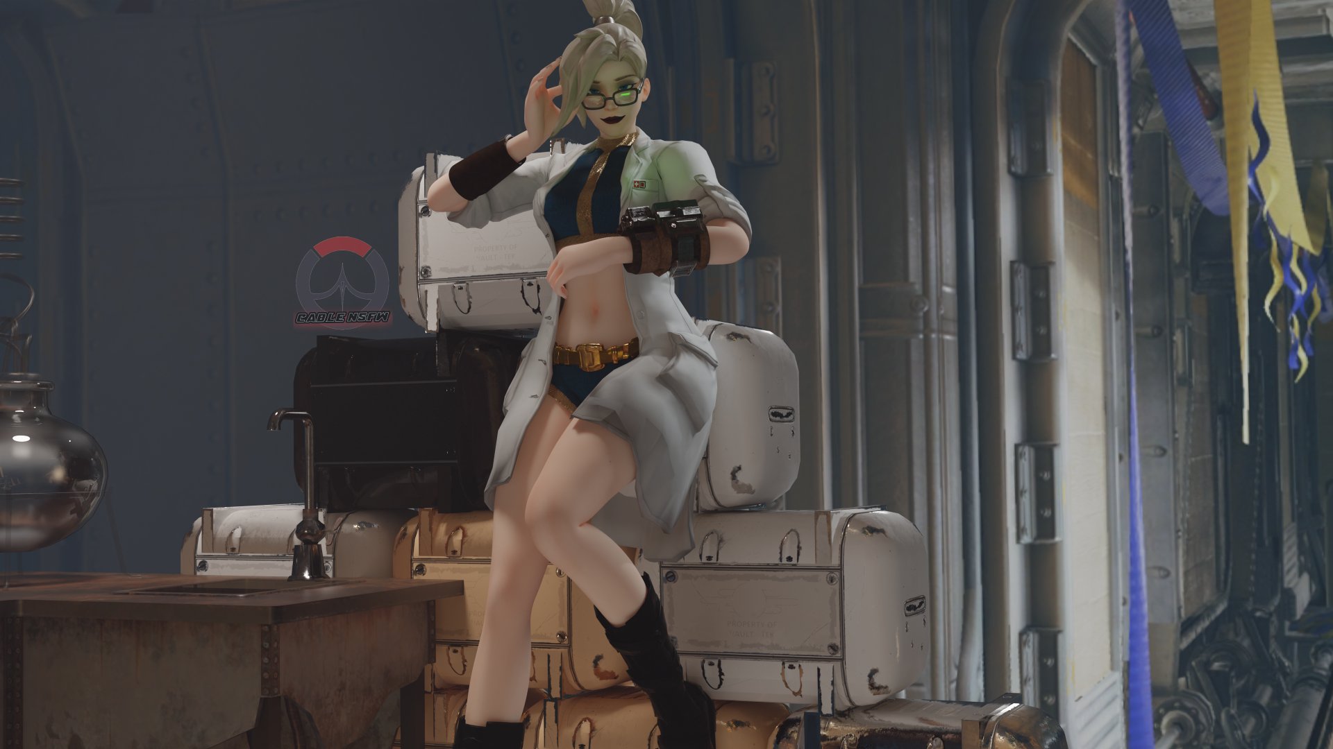 Angela awaits you as your #overseer for a last goodbye before you exit the safety of your #Vault
#Mercy by @Stardust_3D @SwurstErotic and @Dreamrider3D
Belt and boots by @PharahBestGirl
Background by @Major_Guardian
#Overwatch #OWR34 #NSFW #Fallout #rule34 https://t.co/mNG4lvJ7Ke