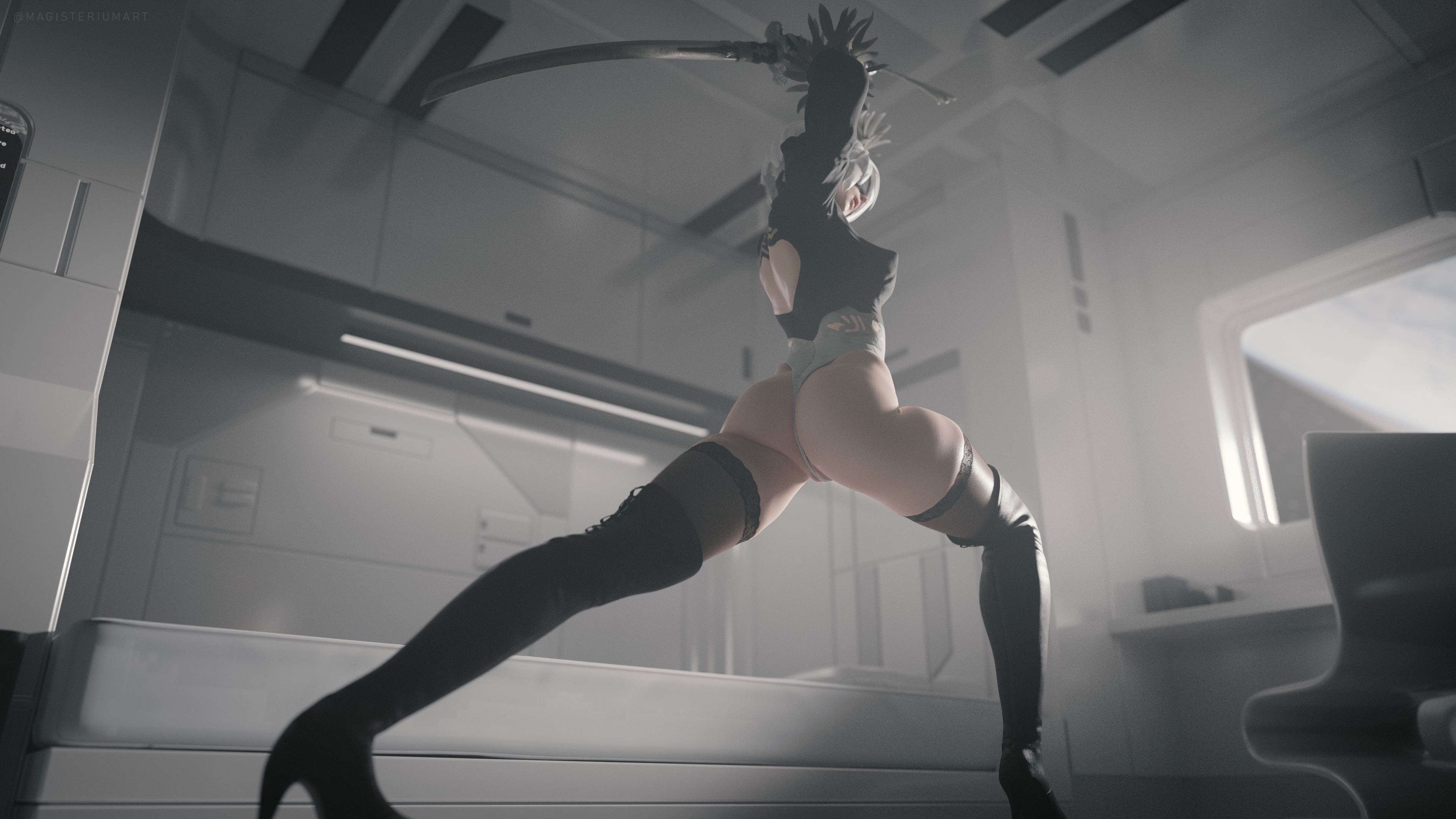 More 2B wallpapers.
#2B #NieRAutomata #nsfw #rule34 #ThighsThursday https://t.co/XAtdU8lcvC