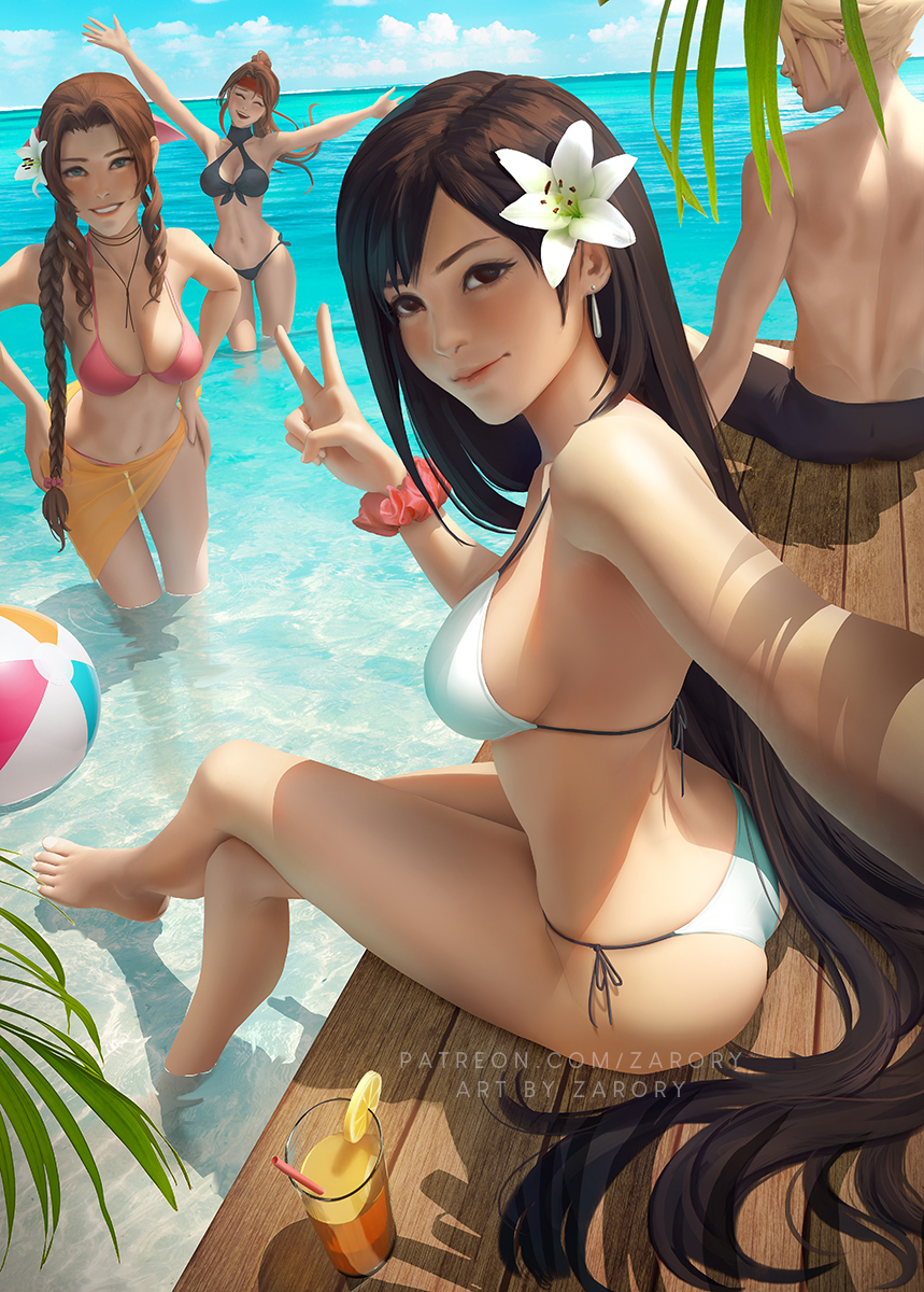 Beach Day Tifa 🏖️ I wanted to practice my selfie skills and thought this would be very fitting for her 🥰 Hope you like it! #TifaLockhart #Aerith #FF7R #FinalFantasy7Remake https://t.co/zXEkOSpUv2