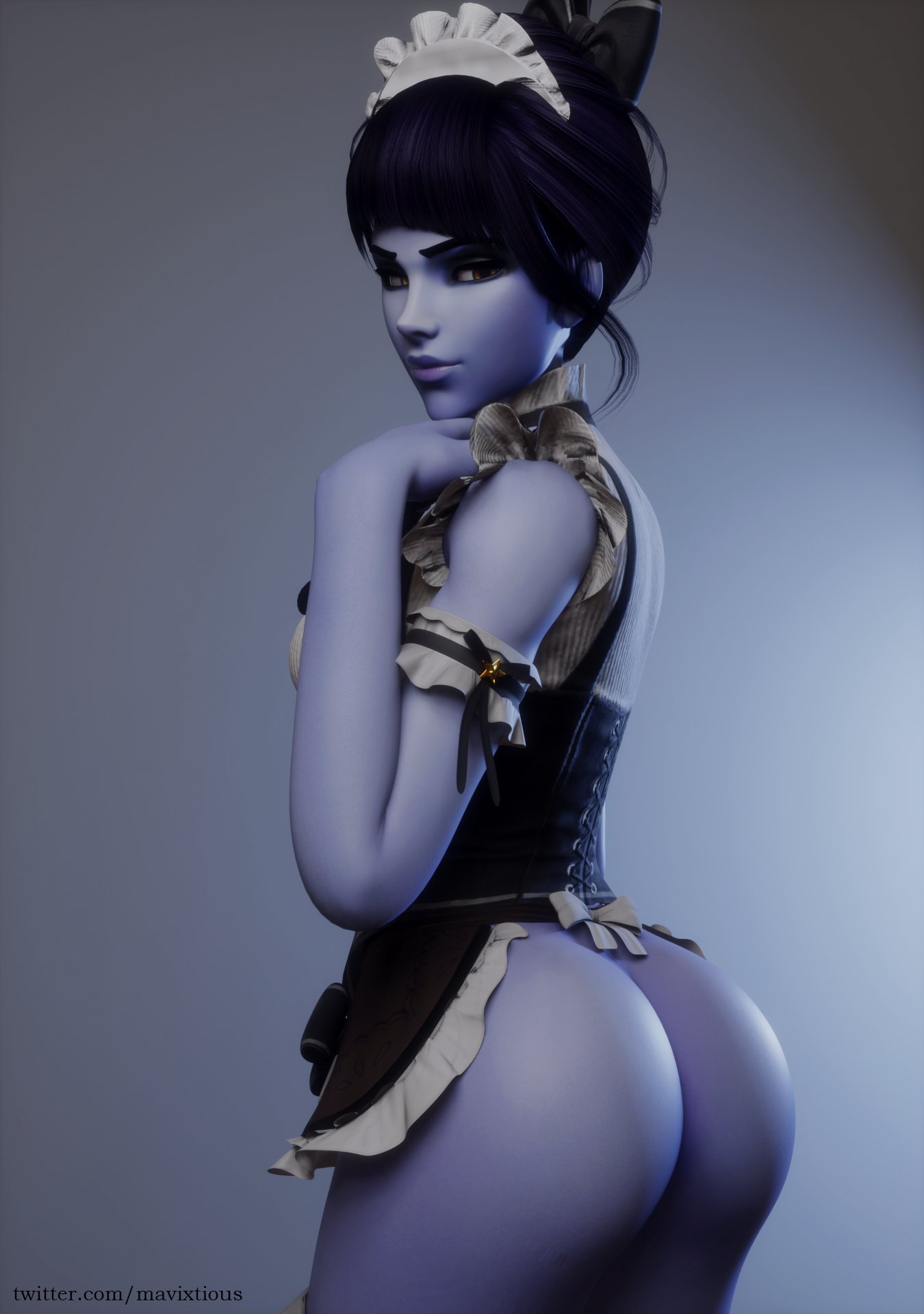 Widowmaker French Maid !
I really couldn't decide about the hairstyle, so have four of them. https://t.co/3IkF0co4iV