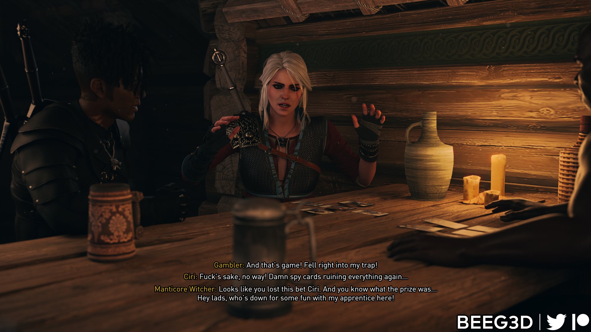 Ciri - Lost Bet (1/2)
While training on the path with her Witcher master, Ciri loses a round of gwent & things escalate π
Part 2 below
4k + alt angles: https://t.co/F8mSFnylHr
Ciri: @FenrirsRevenge9
Males: @BobbySnaxey @1ceDev_
Map: @AmmoBlender
#TheWitcher #nsfw #rule34 https://t.co/ow9g7eFFpW