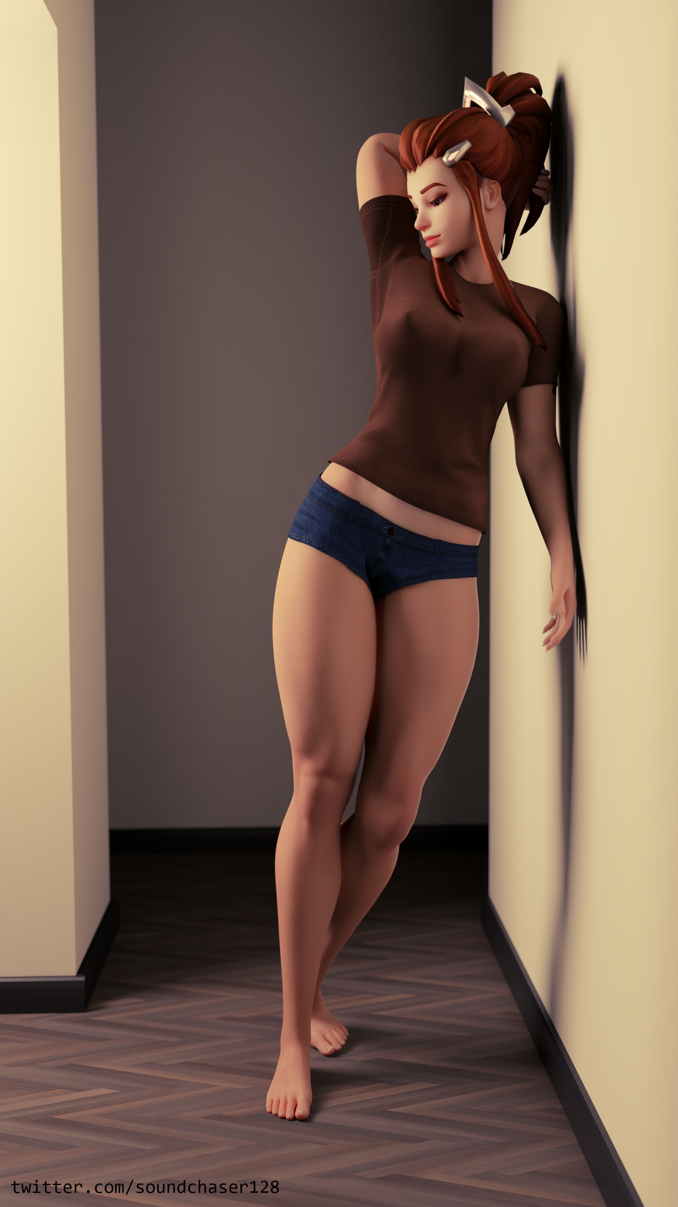 Sort of stuck with the other thing I'm doing right now, so I rendered some variants of the Brigitte hallway picture I did recently.
Bottomless: https://t.co/P6UbYFb68M
Mesh: https://t.co/3fZWzolonz
Clothed: https://t.co/F7Xi0WlRPO
Topless: https://t.co/ARHF35aYYu https://t.co/80d3T4aRi8