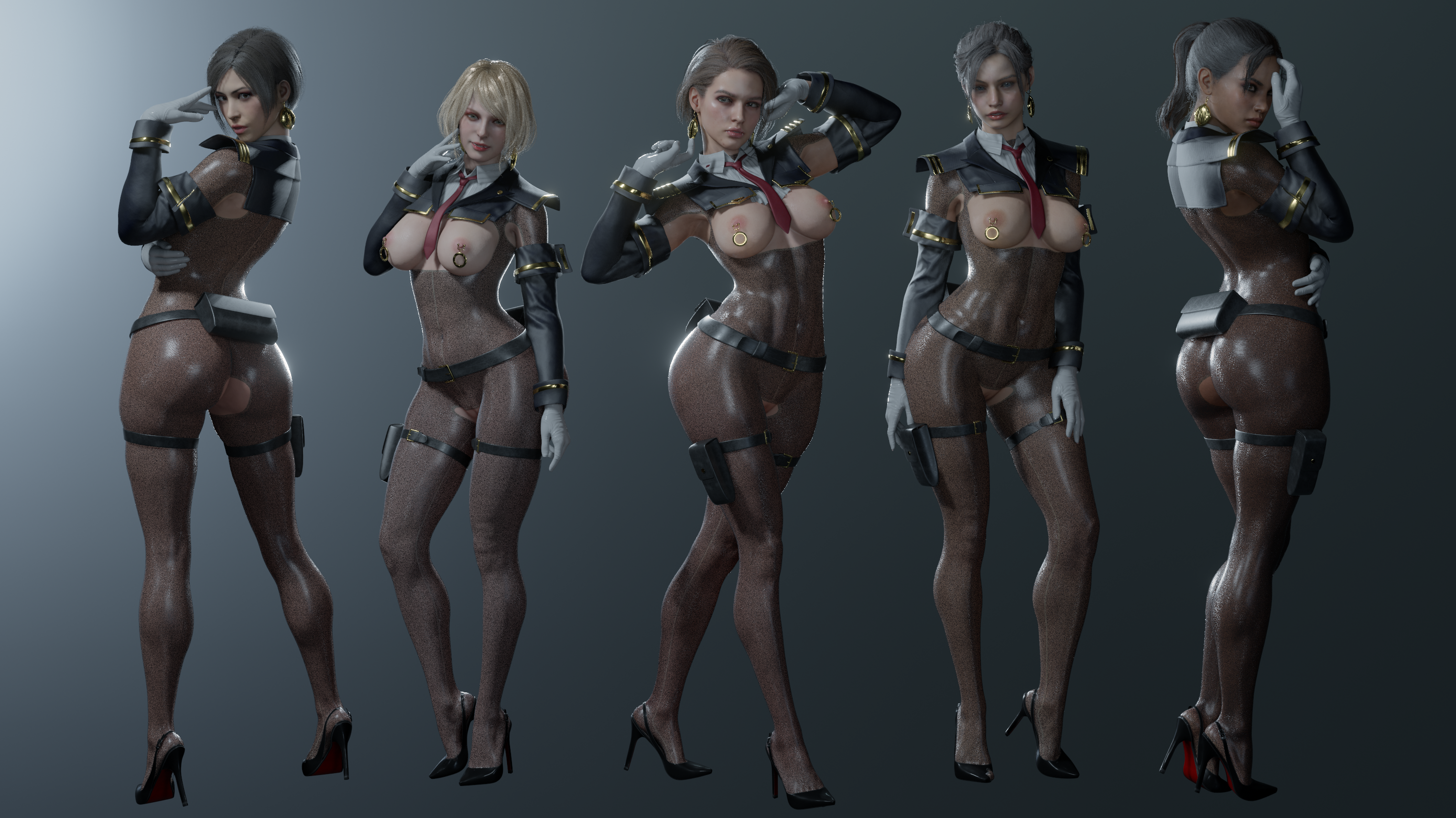 Ada Wong wearing a bodysuit