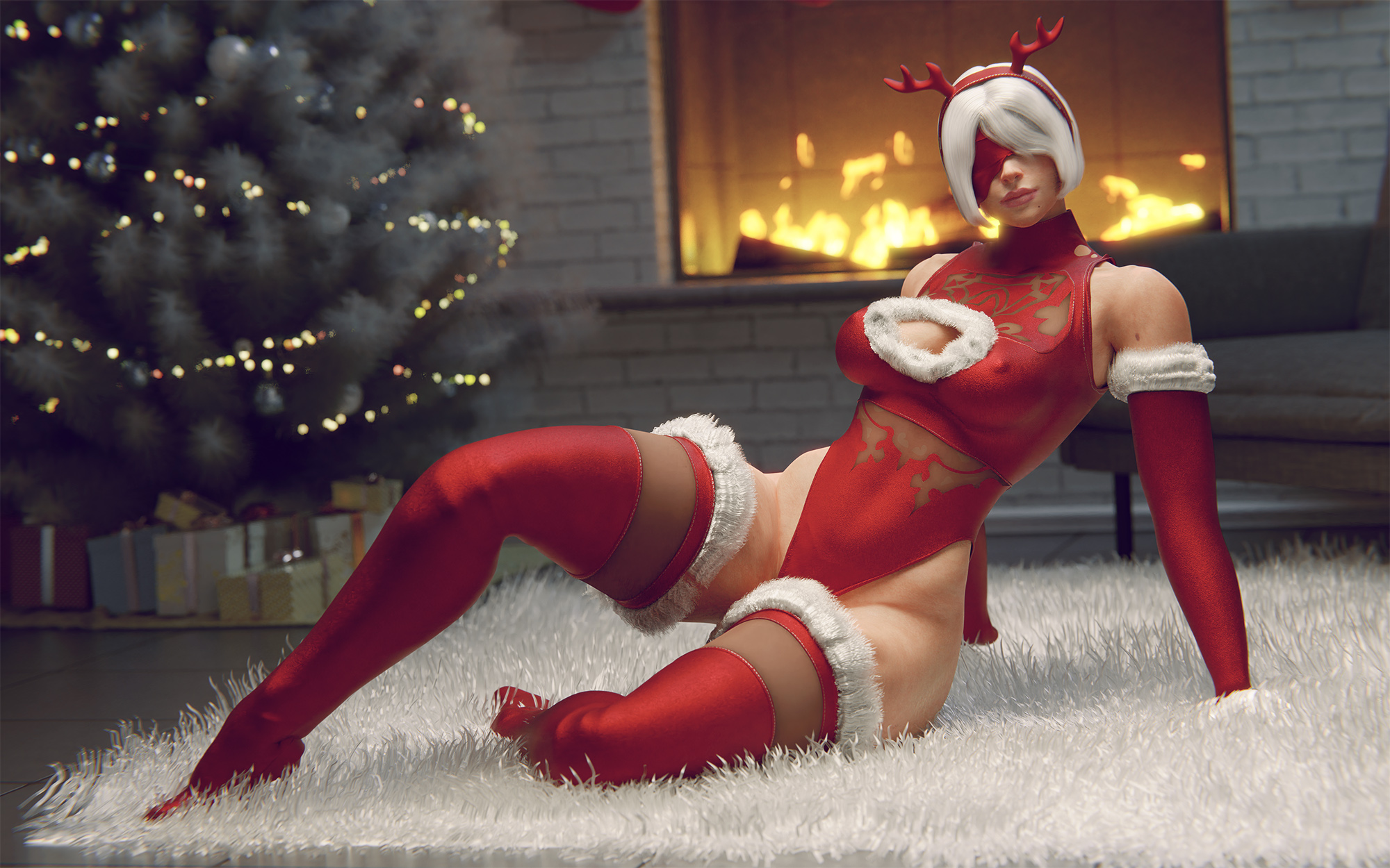 2B wants a white christmas this year :) #NieRAutomata #2b #rule34 https://t.co/1spKeojajD