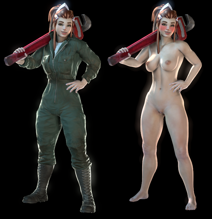 Brigitte detours a bit from the pure-canon builds of the others, especially in her outfit.
I've tweeted previously her armor makes her proportions hilariously weird, and so I decided to take creative liberty in interpreting her physique.
That works fine for Overbreed. \1 https://t.co/QiEkye6o4Z
