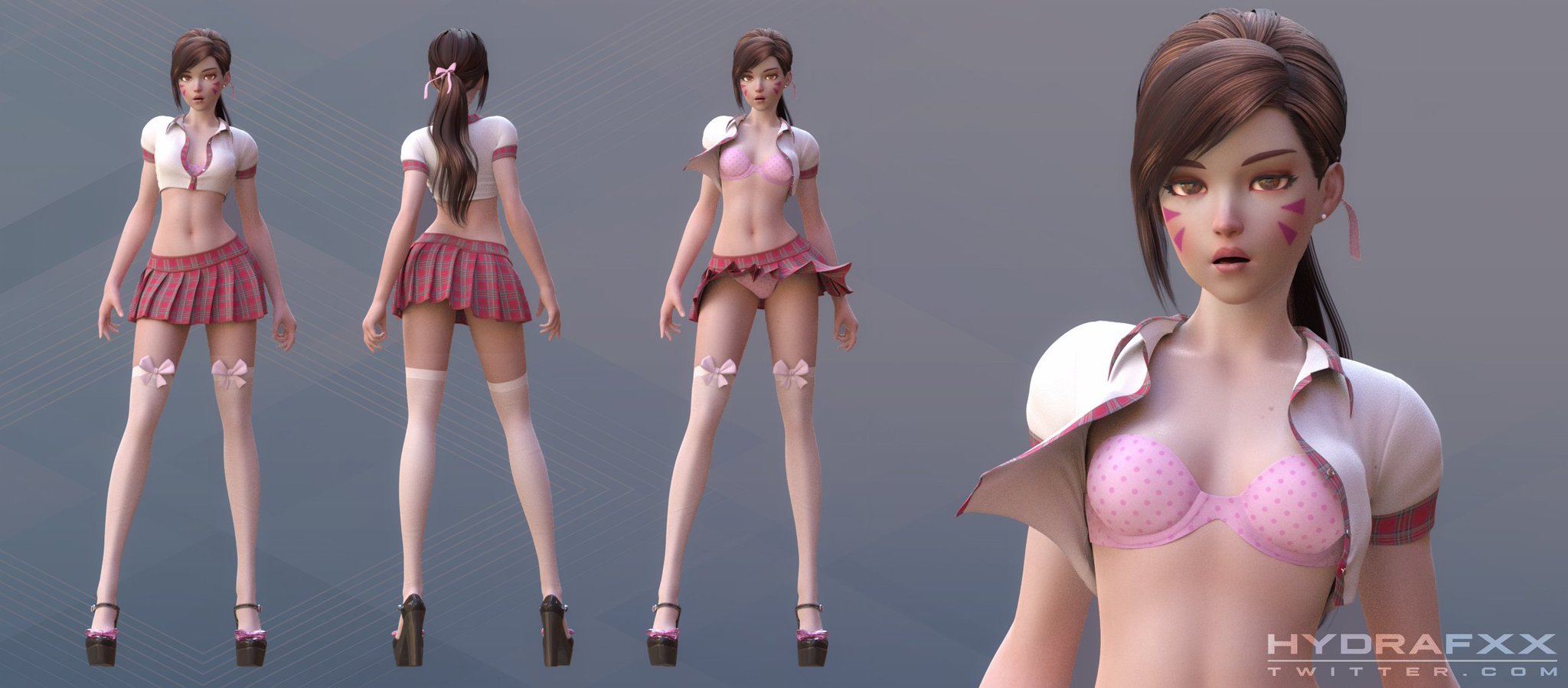 Did you see that new schoolgirl skin for DVa? Me too.. Well, here's my version https://t.co/5Yp4fP5t0m