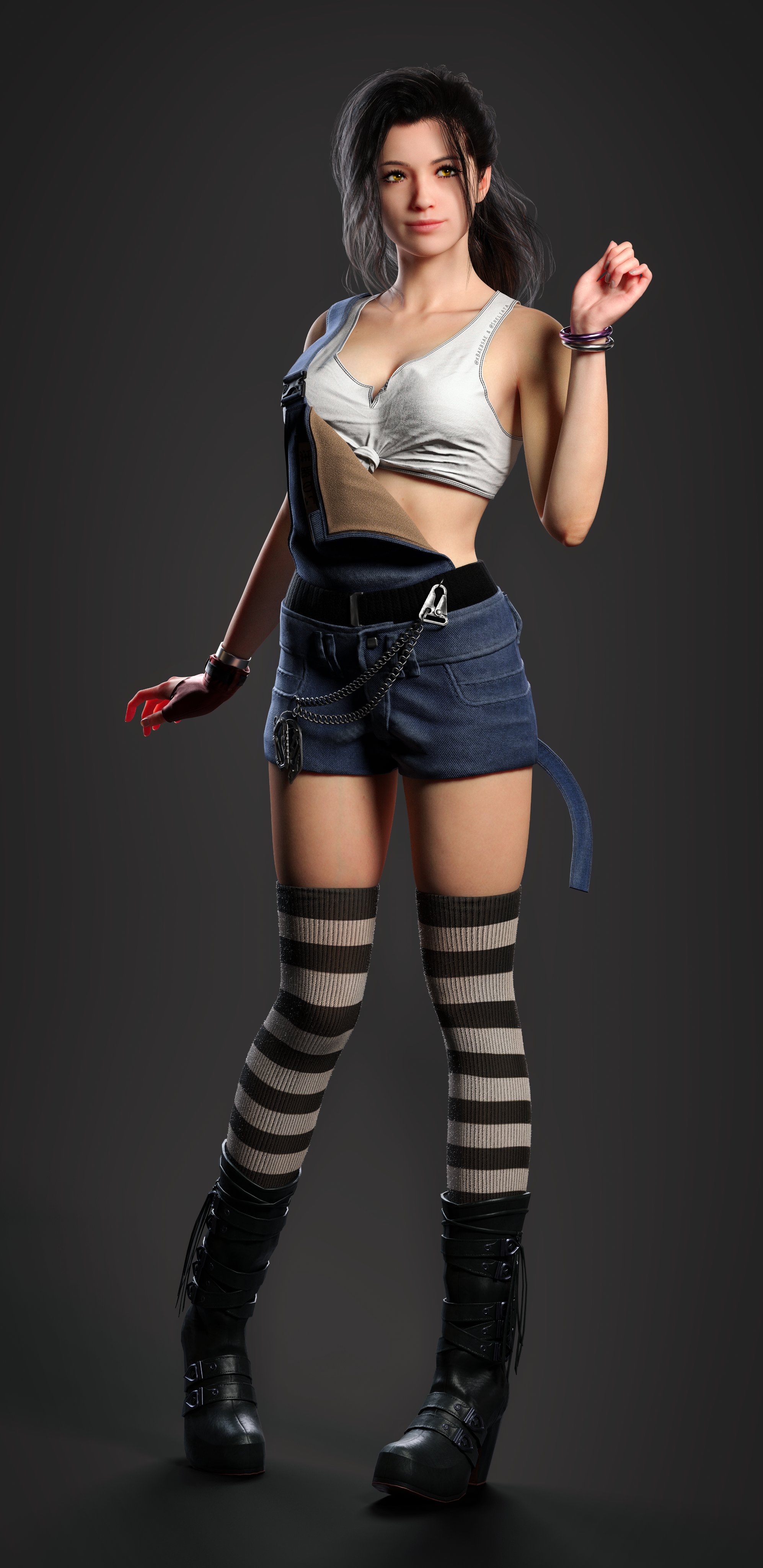 Meet #SaylaYaeger !! An original character, based on my ideas and brought to life by the wonderful @xBaebsae (who also did these renders for her, after creating the model).
She's from the #FFVIIRemake universe, but you might find her in other verses at some point, too. 😳🖤 https://t.co/mQHmB9hR77