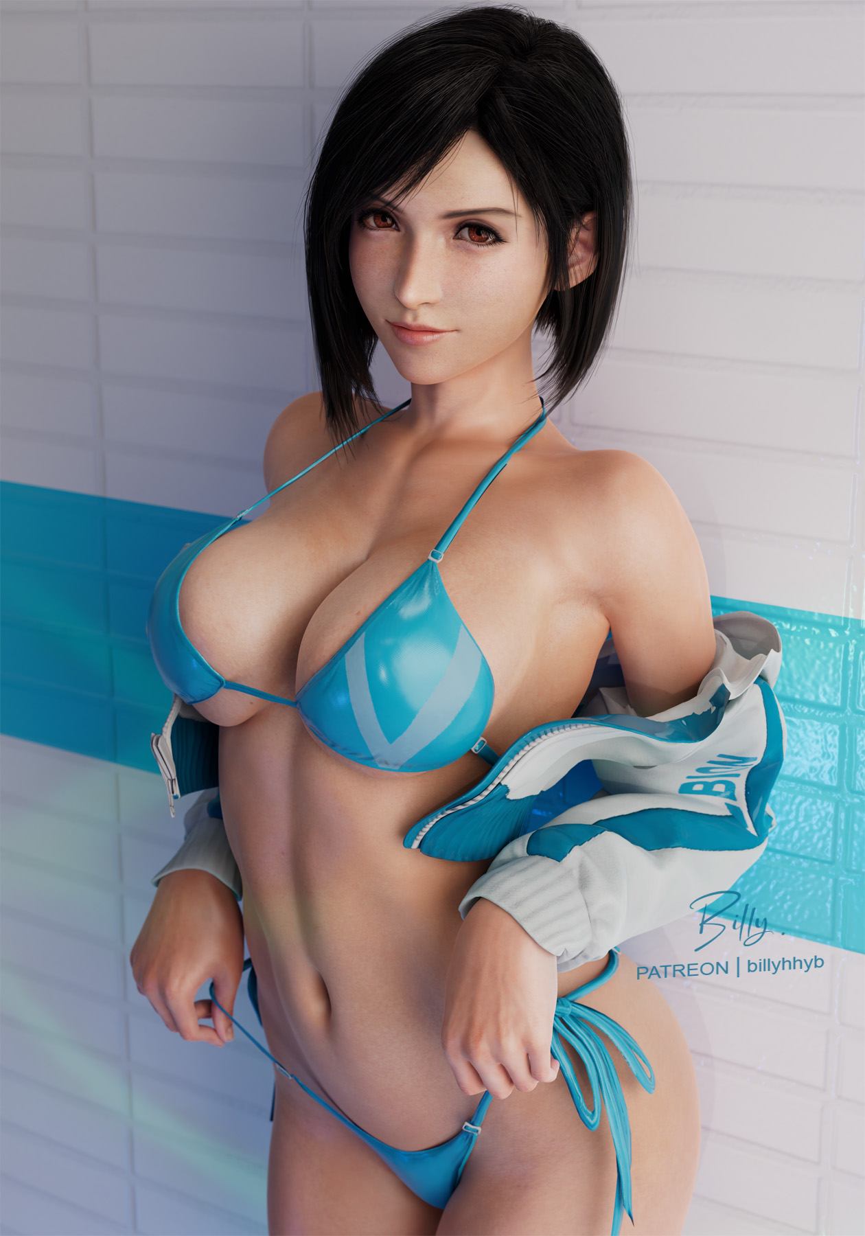 Tifa Lockhart posing in a bikini