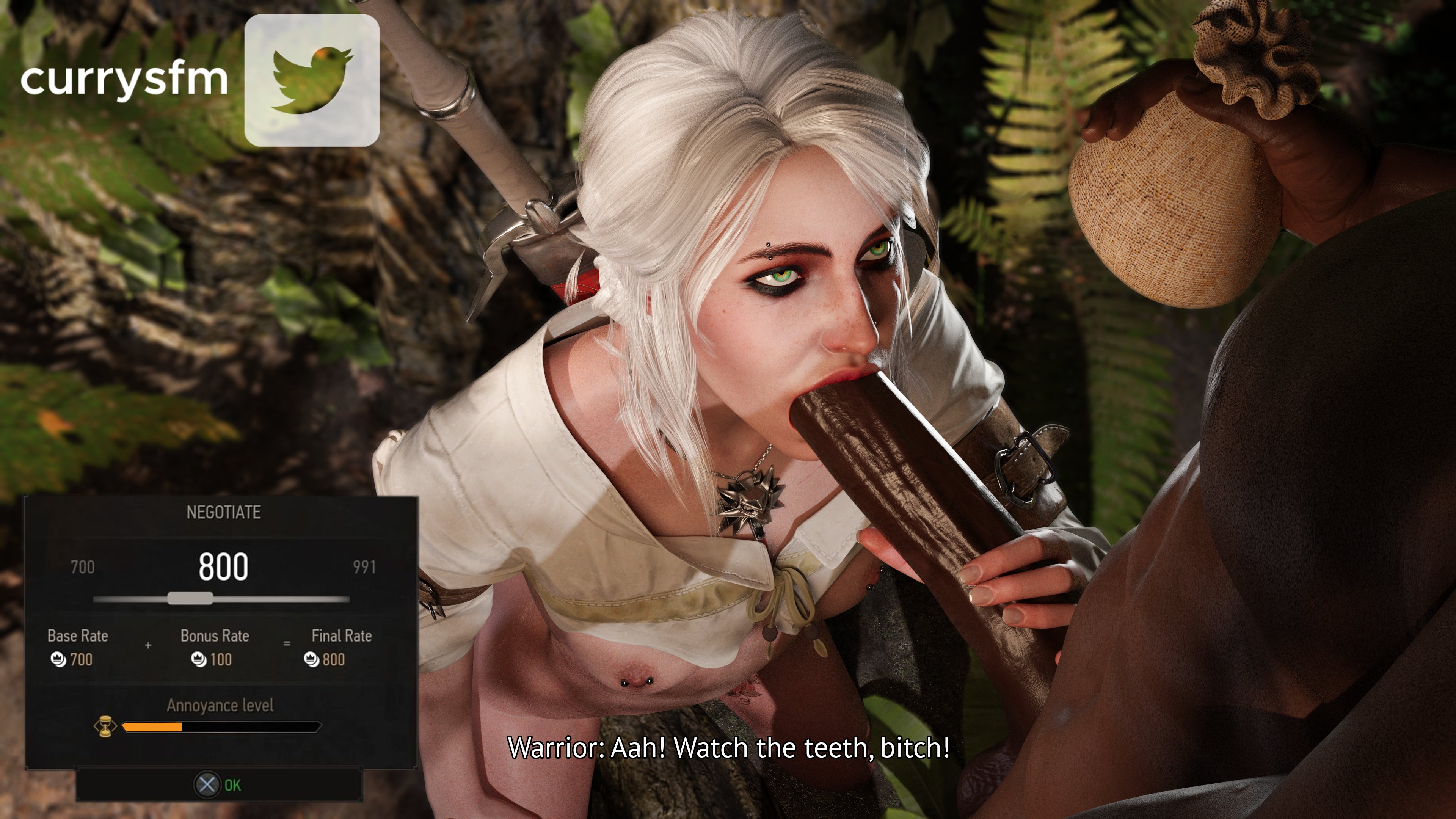 "Why use speech to convince people to pay you more when you can just suck their cocks." - Witcher Ciri
HQ
UI https://t.co/ZfHFZ6t47G
No UI https://t.co/OXtAZB1ouL
Ciri by @niodreth and @FenrirsRevenge9
Male by @1ceDev_
♥️ https://t.co/TQFsumWNVJ