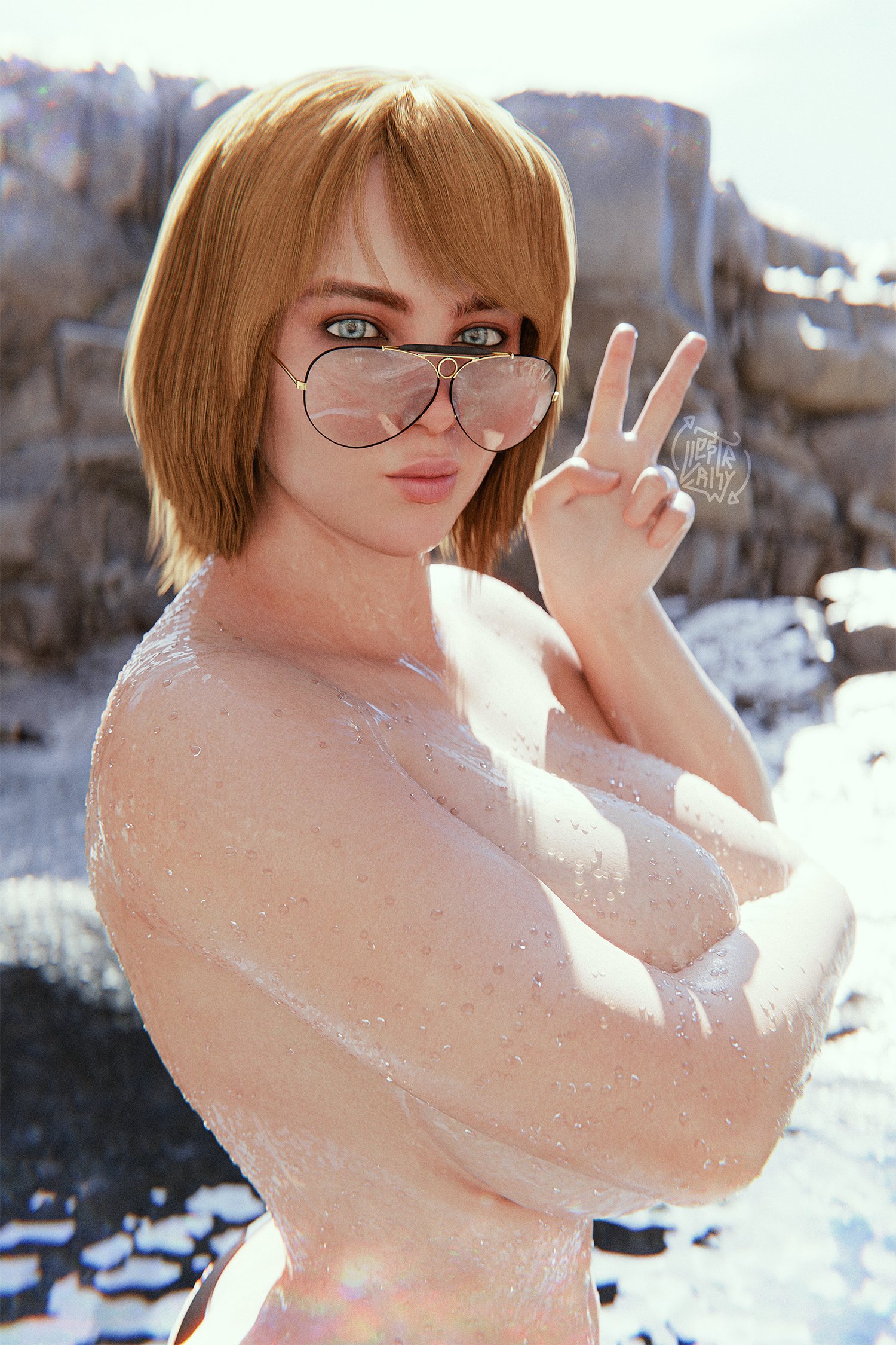 "The wasteland still has some beauty! Namely natural hotsprings... Nothing else." ☢️💥
Vault Dweller 2.0!
#Blender3d #Blender #Rule34 #3DCG https://t.co/1fsKo3vbgl