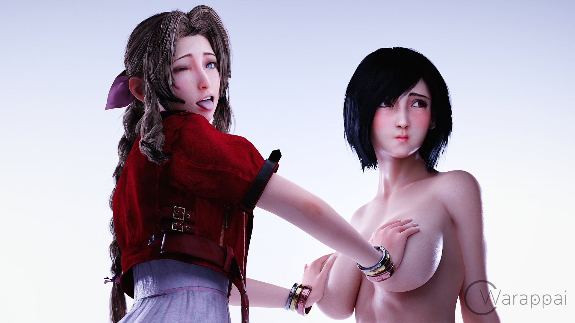 Aerith measuring Tifa's boobies the only way it should be done. Not only are they big, but soft as a pillow~~~
Tifa model by @MustardSFM
Aerith model by @MokujinH https://t.co/cqra70AmrT