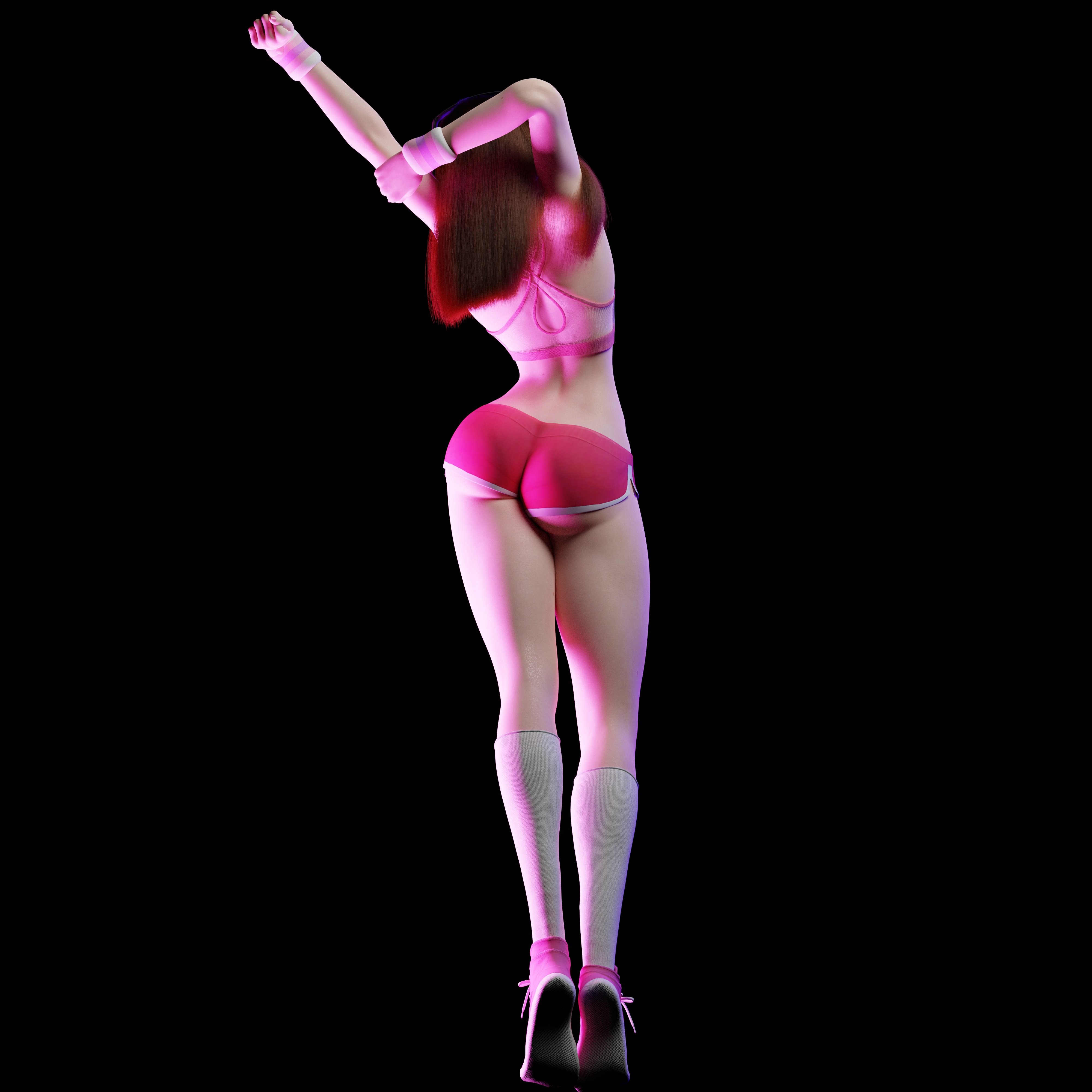 Spent today setting up the scene before I had the idea of a way to use a 3rd character for the coommission. So I went ahead and made Gym-Bimbo Dva. I mean c'mon bid tiddie & phat booty Dva? How could I not? I'm really enjoying setting up these custom models. https://t.co/9UjmPGMFrs