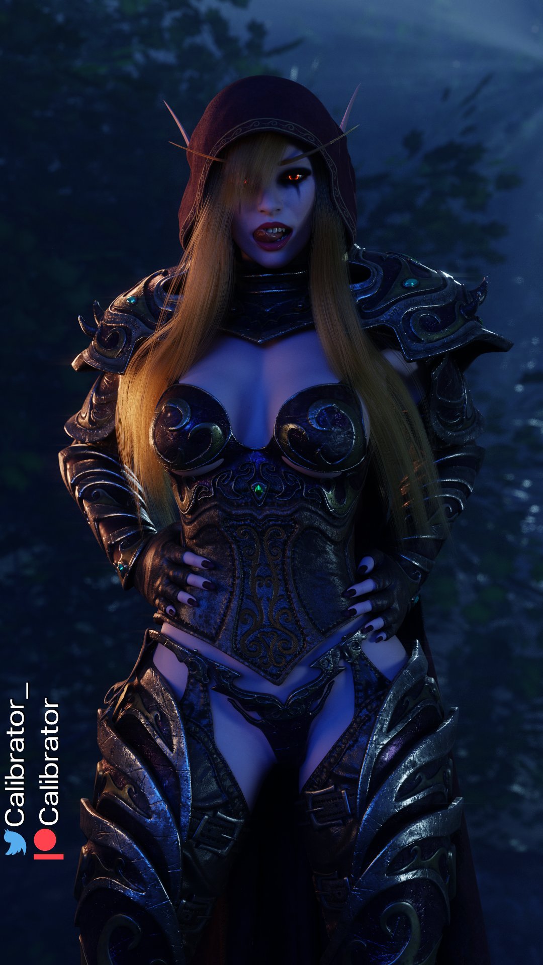 Happy Halloween! I decided I'd give you a render of Sylvanas cause you know, she can be both sexy and spooky. Mostly sexy but still 😂 https://t.co/tmTpmQNP61