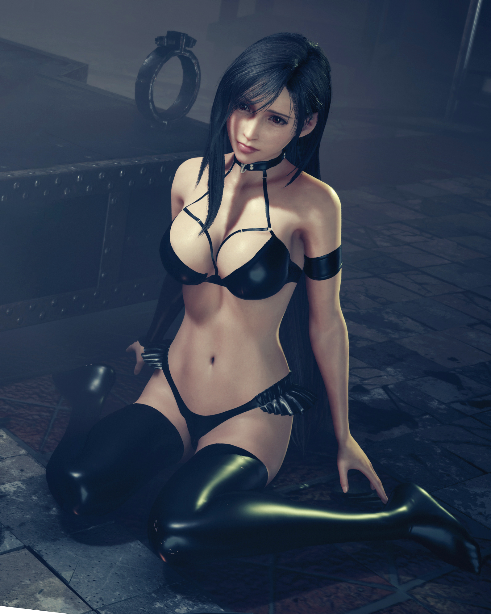 I'd say this is about as sexy as it can get without crossing the line into NSFW territory. #Tifa #TifaLockhart #FinalFantasy #FF7Remake https://t.co/KHqVbM1cGO