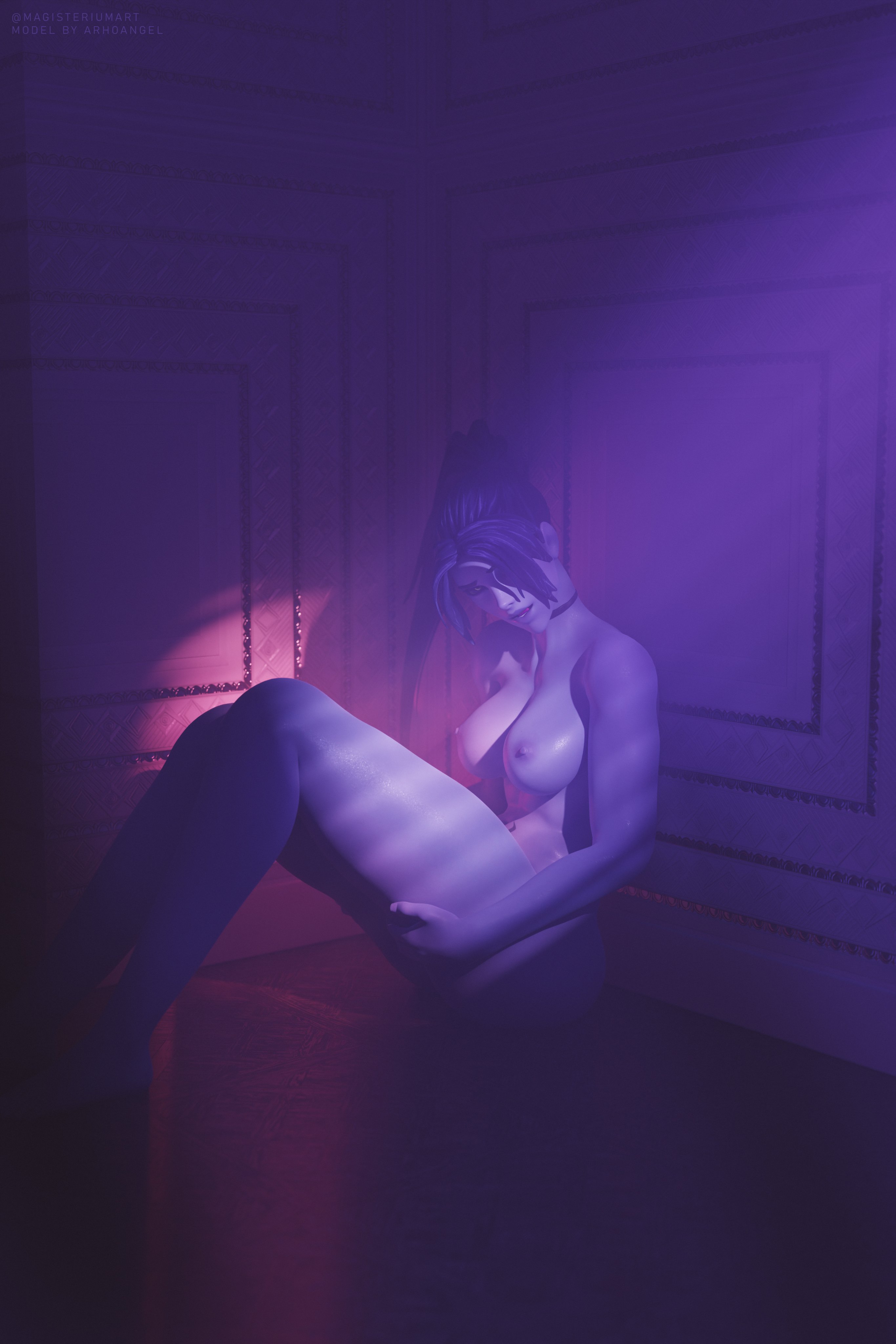 "I don't bite, I promise..."
Model by Arhoangel.
#overwatch #rule34 #widowmaker #purplelady #nsfw https://t.co/KcoXxtKlse