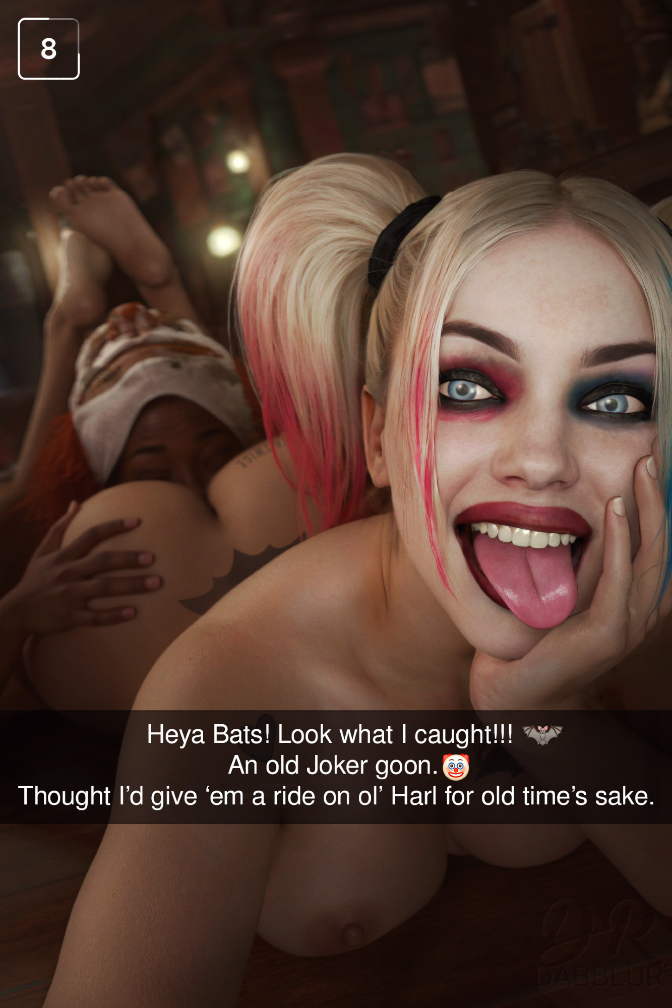 Harley Quinn - Gooning & Carnival Ride
Quinzel and an ex-thug of Joker's reminisce about old times at the bar.
Commisioned by HeyImSupercop
🤡Cum, Textless, No Tattoo Variants on Patreon!🤡
www.patreon.com/drdabblur