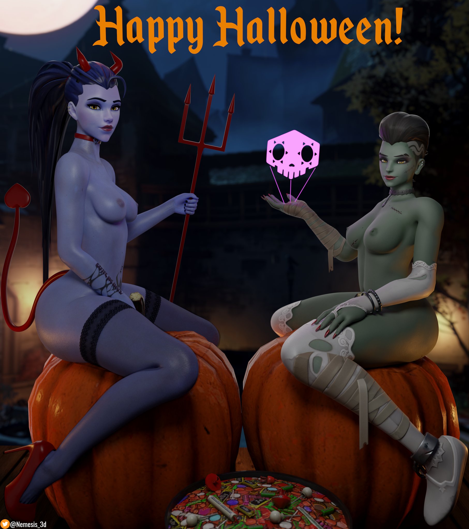 🎃Halloween special 2020!🧡
Hope you enjoy these fun posters!
"The mummies finally caught the witch!"
And
"The purple devil and her green bride!"
🎃Happy Halloween!🍬
⬇️Download here in 4k⬇️
https://t.co/sk5NppfZKU
#Overwatch #Pharah #Mercy #Ana #Widowmaker #Sombra #NSFW https://t.co/HHaDKz2ciy