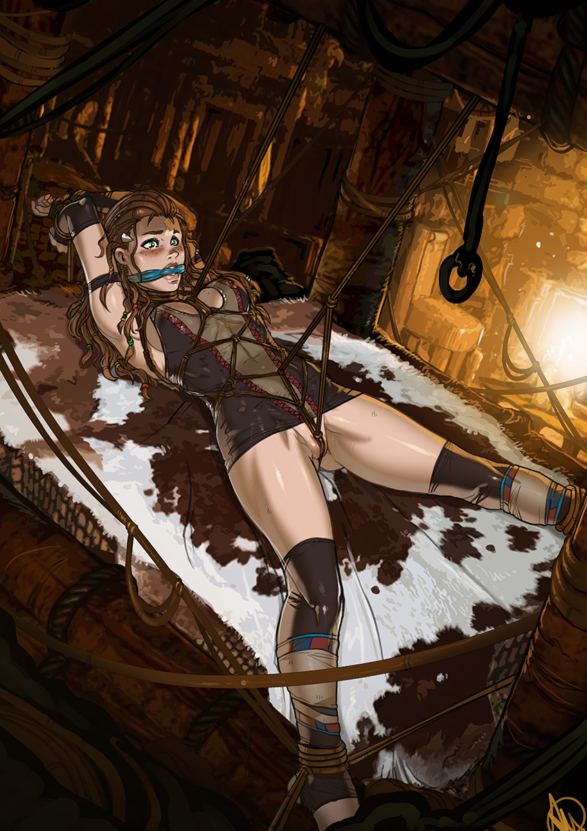 Here comes the new #Commission of #HorizonZeroDawn from Aidenke commissioner! Follow the description of the commission! #aloy #nsfw #bondage #videogames #redhead 1/3 https://t.co/vVNp8WLhuU